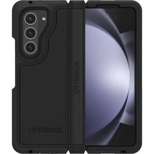 lot 15147 image: RETAIL $90.00 - OtterBox Galaxy Z Fold5 Defender Series XT Case - Black, screenless, Rugged Hinge Protection, Lanyard Attachment, PowerShare &amp Wireless Charging Compatible