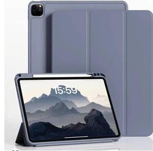 lot 15171 image: New iPad Pro 11 inch Case 4th Generation 20223th Gen 20212th Gen 2020 with Pencil Holder, Trifold Smart Case Support Touch ID, Auto WakeSleep and 2nd Gen Pencil Charging,Blue Gray