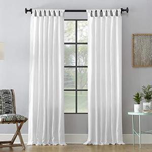lot 15175 image: Archaeo Washed Cotton Twist Tab Curtain, 52 x 95, White