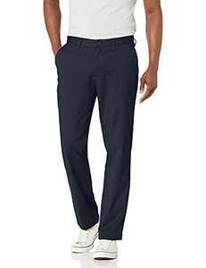 lot 15187 image: Nautica Mens Classic Fit Flat Front Stretch Solid Chino Deck Pant, True Navy, 34W 32L