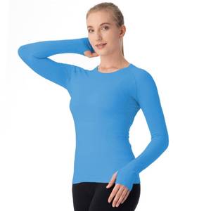 lot 15200 image: MathCat Long Sleeve Workout Shirts for Women Breathable Athletic Tops Gym Shirts Yoga Running Workout Tops for Women Slim Fit(Medium,Blue_02)