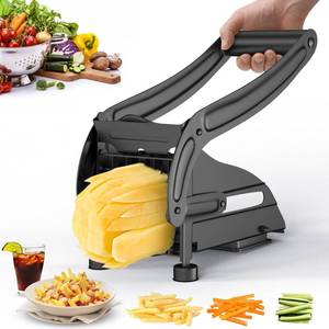 lot 15233 image: French Fry Cutter, Professional Potato Cutter Stainless Steel with 2 Blades, Potato Slicer French Fries, French Fry Maker for Cutting Potatoes Easily