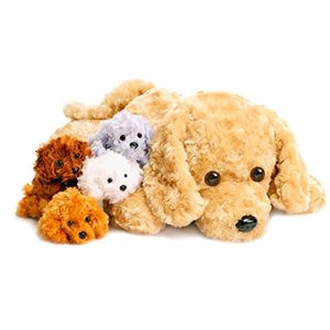 lot 15253 image: 5 Pieces Dog Stuffed Animals for Girls,1 Mommy Dog with 4 Babies,Puppy Stuffed Animals Gifts for Girls 3 - 9 Years,vSoft Plush Toys for Kids Christmas, Valentines, Birthday, Childrens Day