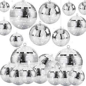 lot 15282 image: Pextian 35pcs Christmas Hanging Disco Ball, Mirror Disco Ball Ornaments Party Decorations, Reflective Mini Disco Balls for Christmas Tree, Wedding, Table Centerpiece(1.2Inch, 2Inch, 3Inch, 4 inch)