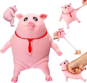 lot 15289 image: Vent Pink Piggy Squishy Toys, Piggy Squeeze Toys, Cute Pigman Sensory Stress Toys, Stress Relief Toys for Kids and Adult (Big Pig)
