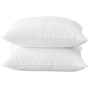 lot 15317 image: BHZ Goose Down Feather Pillows, Pillows Standard Size Set of 2 - Hotel Bed Pillows for Sleeping Soft and Supportive Pillows for Side and Back Sleepers - 2 Pack, Standard (20 x 26) Retail $50.00