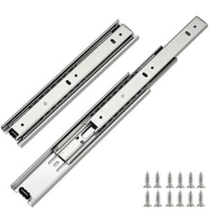 lot 15320 image: OCG Full Extension Ball Bearing Drawer Slides 12 Inch(5 Pairs),3-Section 100 LB Capacity Side Mount Drawer Slides