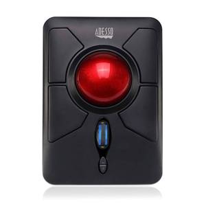 lot 15332 image: ADESSO iMouse T50 Wireless Ergonomic Finger Trackball Mouse with Nano USB Receiver, Programmable 7 Button Design, and 5 Level DPI Switch, for Left and Right Hand
