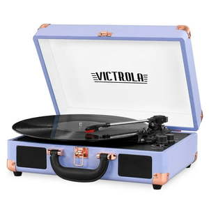 lot 15342 image: Victrola Journey Bluetooth Suitcase Record Player with 3-Speed Turntable - Retail $125.31