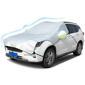 lot 15348 image: BORDAN Premium 5 Layer Windshield Cover for Ice and Snow, Upgraded Lengthen Windshield Snow Cover, Waterproof Anti-Scratch Frost Guard Windshield Cover