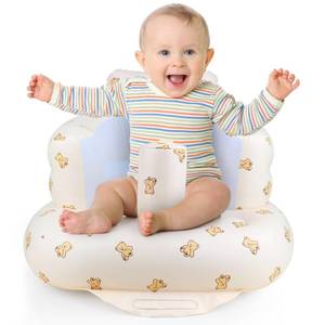 lot 15356 image: Baby Inflatable Seat for Babies 3-36 Months, Built in Air Pump Infant Back Support Sofa, Infant Support Seat Toddler Chair for Sitting Up, Baby Shower Chair Floor Seater Gifts (Baby Bear)