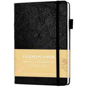 lot 15374 image: Legend Planner  Weekly &amp Monthly Life Planner to Hit Your Goals &amp Live Happier. Organizer Notebook &amp Productivity Journal. A5 (Black)