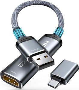 lot 15388 image: Highwings Video Capture Card, 4K HDMI to USBType-C 1080P 60FPS Video Capture Adapter Device, USB Video Capture for Streaming Gaming Recording, Windows Mac OS System, Switch PS54 Xbox OBS PC, Grey