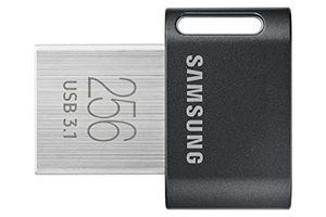 lot 15390 image: SAMSUNG MUF-256ABAM FIT Plus 256GB - 400MBs USB 3.1 Flash Drive, Gunmetal Gray