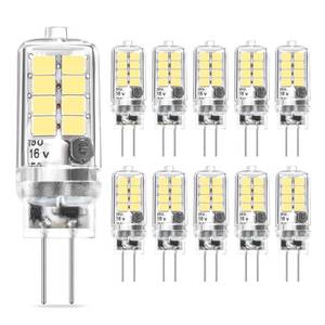 lot 15399 image: Umleeddlt G4 LED Bulb 3W Equivalent to 20W 30W Halogen Bulbs, Daylight White 6000K 360° Beam Angle ACDC 12V G4 Bi-Pin LED Light Lamp, Not Dimmable,10 Pack