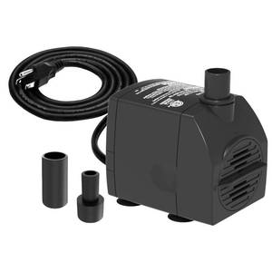 lot 15411 image: Submersible Water Pump 6.1ft Power Cord 200GPH Ultra Quiet Pump with Dry Burning Protection for Fountains, Hydroponics, Ponds, Statuary, Aquariums&nbsp