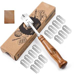 lot 15420 image: RICCLE Bread Lame Slashing Tool, Dough Scoring Knife with 15 Razor Blades and Storage Cover