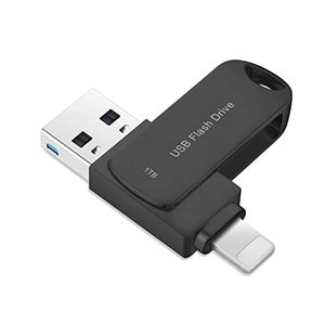 lot 15431 image: USB 1TB Thumb Drive for iPhone Flash Drive Photo Stick External Storage 1tb USB C Memory Stick DEZOBYTE Compatible i Phone Android MacBook USB C and PC Black XY021TB