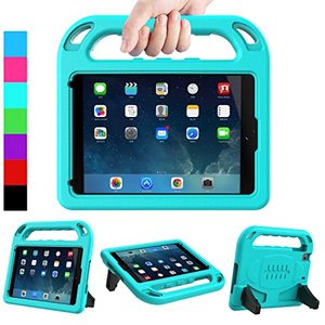 lot 15463 image: LEDNICEKER Kids Case for iPad Mini 1 2 3 4 5 - Light Weight Shock Proof Handle Friendly Convertible Stand Kids Case for iPad Mini, Mini 5 (2019), Mini 4, iPad Mini 3rd Gen, Mini 2 - Turquoise