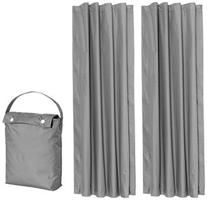lot 15481 image: Amazon Basics Portable Window Blackout Curtain Shade with Suction Cups for Travel - 50 x 78, 2-Pack, Dark Grey