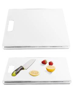 lot 15489 image: Thick Acrylic Cutting Board For Kitchen Counter - Clear Cutting Board For Countertop With Lip, Easy To Clean, Fit For Marble, Granite, Wooden, Laminate And Other Countertop (17x13inch)