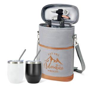lot 15490 image: AW BRIDAL Wine Gifts Bag Insulation Wine Cooler bag, Versatility Wine Carrier Tote with 2 Wine Tumblers, Wine Gifts for Women Birthday Gifts for Sister