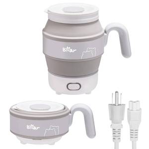 lot 15516 image: Bear Travel Electric Kettle, Foldable Portable Kettle, Food Grade Silicone Small Electric Tea Kettle Auto Shutoff & Boil Dry Protection, 600ml Collapsible Kettle Water Boiler