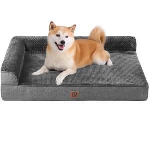 lot 15533 image: EHEYCIGA Memory Foam Orthopedic Dog Beds Large Sized Dog, Washable Dog Bed with Waterproof Lining Removable Cover, Dog Sofa Bed with Nonskid Bottom Pet Couch Bed, 36x27 Inches, Dark Grey
