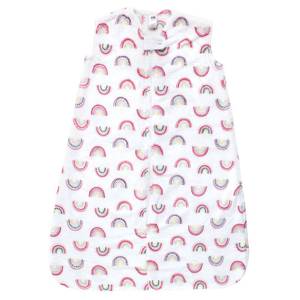 lot 15568 image: Hudson Baby Unisex Baby Plush Sleeping Bag, Sack, Blanket, Sleeveless Modern Rainbow, 12-18 Months