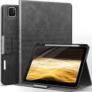 lot 15591 image: auaua Case for iPad Pro 12.9 6th5th4th3rd Generation, with Apple Pencil Holder Auto SleepWake Function PU Leather Smart Cover (Grey) - Retail $40.00