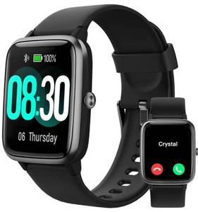 lot 15600 image: GRV Smart Watch for iOS and Android Phones (AnswerMake Calls), Watches for Men Women IP68 Waterproof Smartwatch Fitness Tracker Watch with Heart RateSleep Monitor Steps Calories Counter (Black)