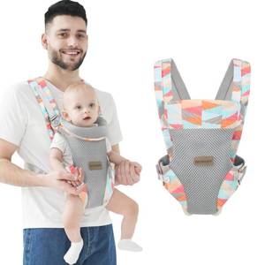 lot 15602 image: Ocanoiy Baby Carrier Wrap, Ergonomic Front Carrier for Baby Infant Carrier All Carry Position Front and Back Face-in Face-Out Holder Baby Kangaroo Carrier for Toddler (Colorful)