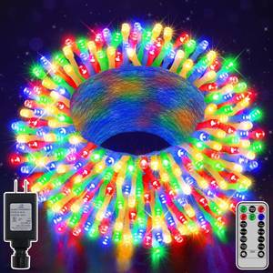 lot 15625 image: shineshine 197FT 600LED Christmas Lights Outdoor, Waterproof 8 Lighting Modes String Lights with Remote and Timer, Xmas Lights for Indoor Outside Party New Year House (Multicolor)