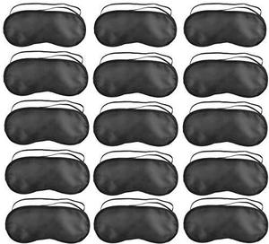 lot 15639 image: SKEMIX Pack of 40 Eye Mask Shade Cover Blindfold Night Sleeping, with Nose Pad, Blindfold Game Games Relax Cover Black