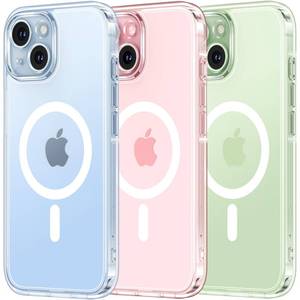 lot 15662 image: TOCOL 3 in 1 Magnetic for iPhone 15 Case, Non-Yellowing Full Camera Protection Compatible with Magsafe 15FT Military Grade Protection Bumper for iPhone 15 6.1 Inch, Clear
