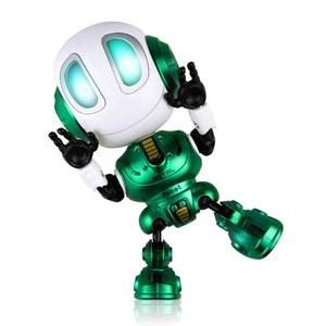 lot 15675 image: Stocking Stuffers,BROADREAM Robot Kids Toys, Mini Robot Talking Toys for Boys and Girls- Travel Toys Help Kids Talking for Christmas Stocking Stuffers, LED Lights and Interactive Voice Changer (Green)