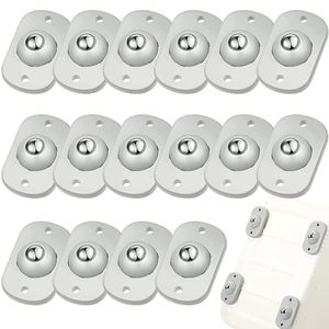 lot 15683 image: Self Adhesive Mini Caster Wheels, Stem Casters Roller Bearing, 360° Rotation Universal Wheel, Sticky Pulley for Trash Can, Storage Box, Small Furniture (Gray - 16 Pcs)