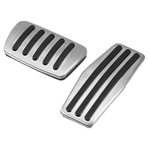 lot 15688 image: ACROPIX Brake Gas Accelerator Pedal Covers Fit for Cadillac XTS - Pack of 2 Silver Tone