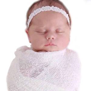 lot 15708 image: Sunmig Newborn Baby Stretch Wrap Photo Props Wrap-Baby Photography Props (Off-White)