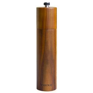 lot 15709 image: Yvake Wooden Salt and Pepper Grinder,8 Inch Manual Salt and Pepper Mill, Adjustable Coarseness and Refillable,Acacia Wood Pepper shakers for your kitchen