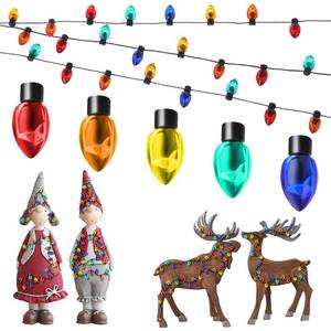 lot 15711 image: Jutom 45 ft Christmas Fake Light String Mini Dollhouse Christmas Lights Miniature String Light Dollhouse Christmas Decoration Christmas Light Accessories for Doll House Crafts DIY Party, Colorful