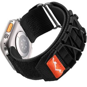 lot 15713 image: Odbeai Compatible with Apple Watch Ultra Band 49mm,Braided Rugged Military Bands 44mm 45mm 42mm Men,Nylon Wristbands for iWatch Series 8 7 6 5 4 3 2 1 SE Ultra,Black