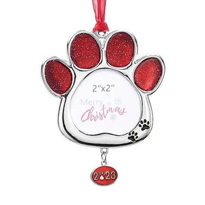 lot 15720 image: GUOER Christmas Tree Ornaments Holiday Keepsake Gift Home Decor Christmas Decorations Xmas Gifts Pendant with 2� Photo Frame Insert (Paw 2023)