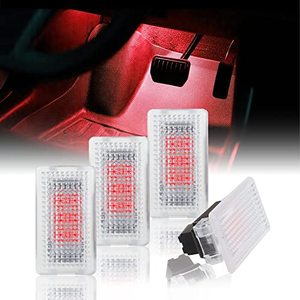 lot 15789 image: Senzeal LED Interior Lighting fit for Tesla Model 3 YSX Ultra-bright Replacement Bulbs used for Glove Box Foot-Well Door Puddle Frunk Trunk Luggage Lights red (Pack of 4)
