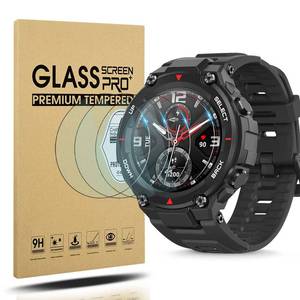 lot 15819 image: Diruite Suoman 4-Pack for Amazfit T-Rex 2 Screen Protector, Anti-Scratch for Amazfit T-Rex 2 Smartwatch Tempered Glass Screen Protector 2.5D 9H Hardness