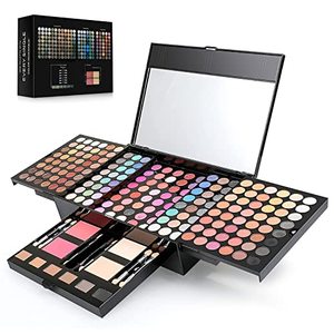 lot 15834 image: 194 Colors Cosmetic Make up Palette Set Kit with Eyeshadow Blusher Eyebrow Powder Face Concealer, Multifunctional High Pigment Powder Pallet Kit with Mirror, Applicators