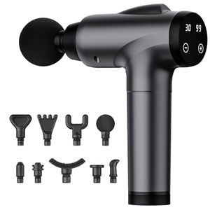 lot 15836 image: OLsky Massage Gun Deep Tissue, Handheld Electric Muscle Massager, High Intensity Percussion Massage Device for Pain Relief with 9 Attachments & 30 Speed(Grey)
