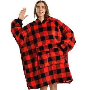 lot 15848 image: Krifey Wearable Blanket Hoodie, Oversized Sherpa Hooded as Christmas Gifts for Mom Women Girlfriend Men, Cozy Sweatshirt with Giant Pocket