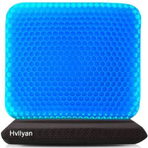 lot 15851 image: Hvllyan Gel Seat Cushion for Long Sitting (Thick & Extra Large), Gel Cushion for Wheelchair Soft, Gel Chair Cushion, Gel Car Seat Cushion Breathable, Gel Seat Cushion for Office Chair for Hip Pain