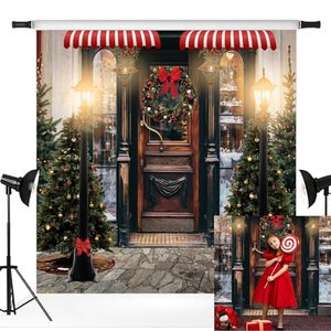 lot 15860 image: Kate 10x10ft Christmas Photography Backdrop Winter Xmas Tree Toy Store Kids Party Decoration Background Photo Fabric Props